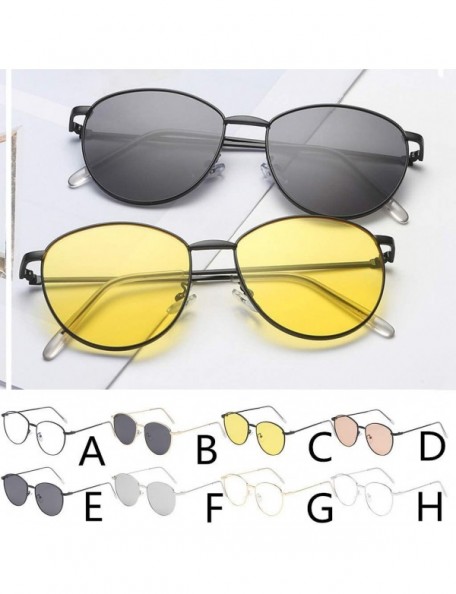 Goggle Fashion Man Women Irregular Shape Retro Sunglasses Unisex Vintage Style Glasses - H - CT18UN9SYCZ $12.08