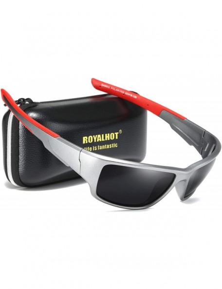 Sport Polarized Sport Sunglasses for Men Women Cycling Driving Fishing Running Golf Baseball - Grey Grey - C6193AIHDX2 $12.51