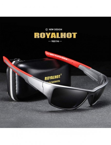 Sport Polarized Sport Sunglasses for Men Women Cycling Driving Fishing Running Golf Baseball - Grey Grey - C6193AIHDX2 $12.51