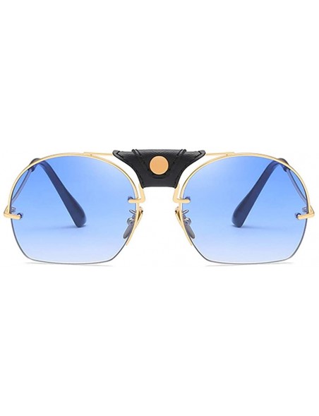 Wrap Fashion Women Sunglasses Metal Frame Shades Casual Sunglasses Integrated UV Glasses - C - CG18TRZDAL2 $8.61