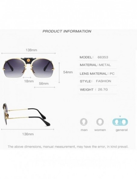 Wrap Fashion Women Sunglasses Metal Frame Shades Casual Sunglasses Integrated UV Glasses - C - CG18TRZDAL2 $8.61