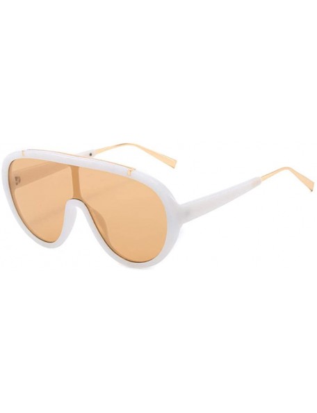 Aviator Big Frame Piece Sunglasses Classic Ladies Sunglasses Wild Sunglasses Tide - CJ18XMQRHX9 $82.08