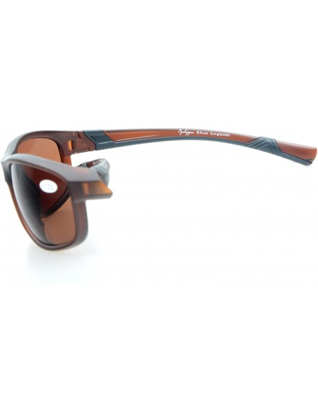 Sport Sports Bifocal Sunglasses Lightweight TR90 Frame for Women Outdoor Readers - Brown - CT18C3M4DLY $23.18