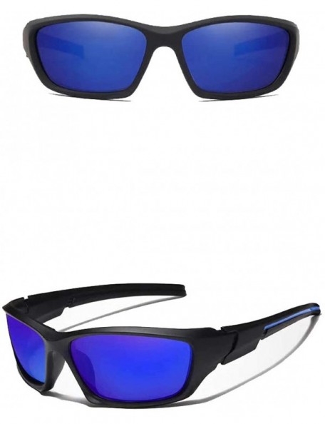 Sport Genuine quality sports TR90 sunglasses fashion for men polarized and UV400 - Black/Blue - CV18GEH34YR $22.50