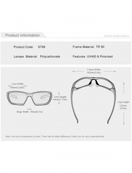 Sport Genuine quality sports TR90 sunglasses fashion for men polarized and UV400 - Black/Blue - CV18GEH34YR $22.50