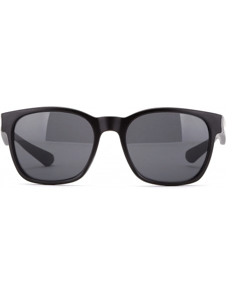 Round "Commander" Fashion Round Sunglasses with Temple Design UV 400 Protection - Matte Black - CP12NGBKELA $9.33