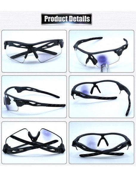 Sport Sports Sunglasses for Men-UV400 Photochromic Lens Transition Glasses-Unbreakable and Flexible TR90 Frame - Orange - CW1...