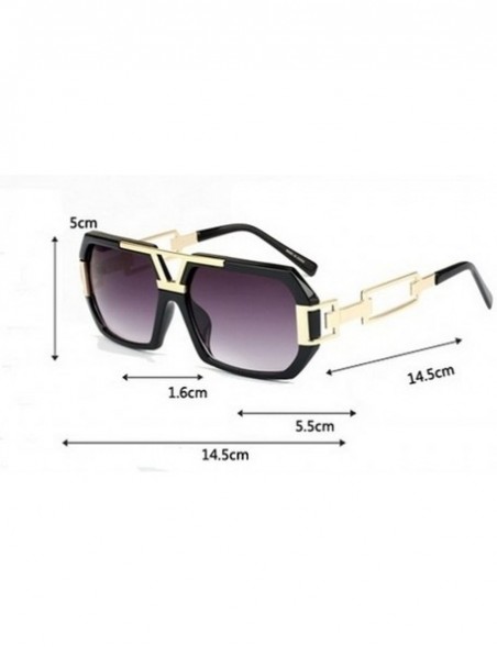 Square Fashion Vintage Square Sunglasses Unisex Clear Lens UV400 - Clear-gray - CA17YILHM5E $13.47