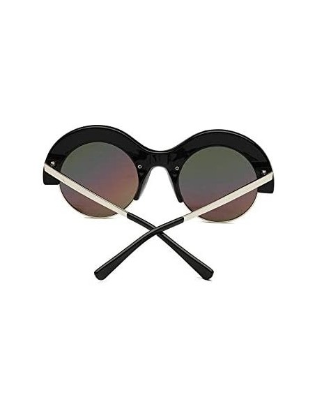 Round Sunglasses Fashion Exaggerated Personality Glasses - Red&blue - CI18XWUD8I9 $15.25