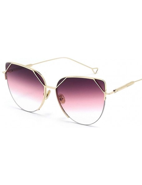 Cat Eye Fashion sunglasses cat eyes cat ears metal sunglasses women - D - CN18SMXOEGD $35.17