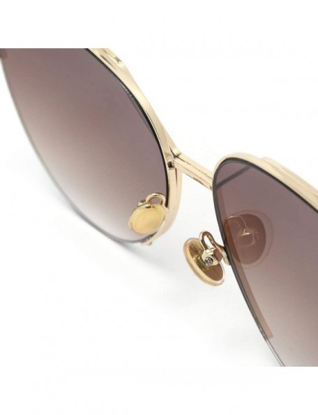 Cat Eye Fashion sunglasses cat eyes cat ears metal sunglasses women - D - CN18SMXOEGD $35.17