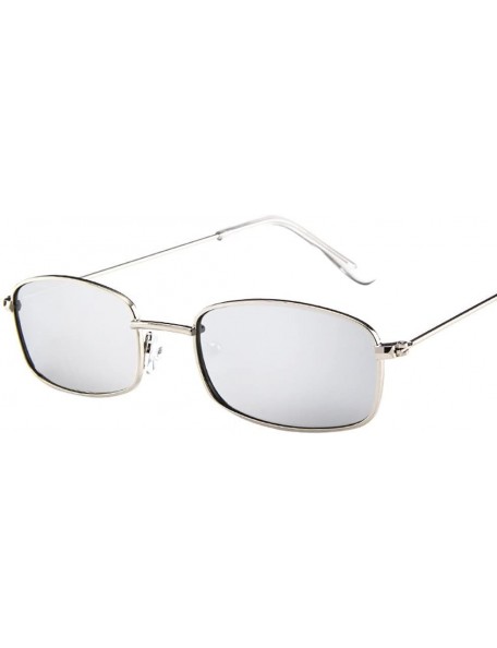 Aviator Vintage Sunglasses for Women Men - Small Rectangular Metal Frame Sun Glasses Eyewear (G) - G - CU19032KKTL $16.77