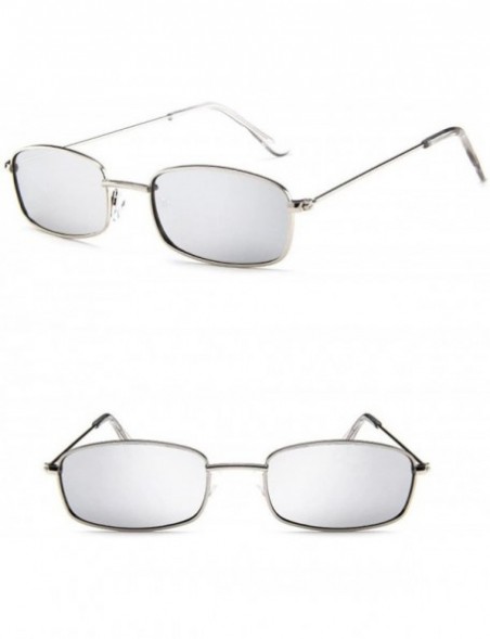 Aviator Vintage Sunglasses for Women Men - Small Rectangular Metal Frame Sun Glasses Eyewear (G) - G - CU19032KKTL $8.39