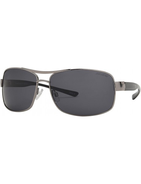 Aviator Men Oversized Aviator Sunglasses Polarized - UV 400 Protection- Classic Style - Silver + Smoke - C418GLWS8R9 $12.21