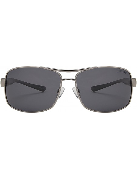 Aviator Men Oversized Aviator Sunglasses Polarized - UV 400 Protection- Classic Style - Silver + Smoke - C418GLWS8R9 $12.21