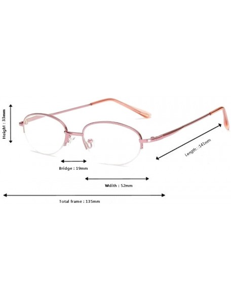 Rimless Folding Reading Glasses Ladies Fashion Metal 1.0 to 4.0 - Pink Ordinary - CQ18E7MXZHC $20.25