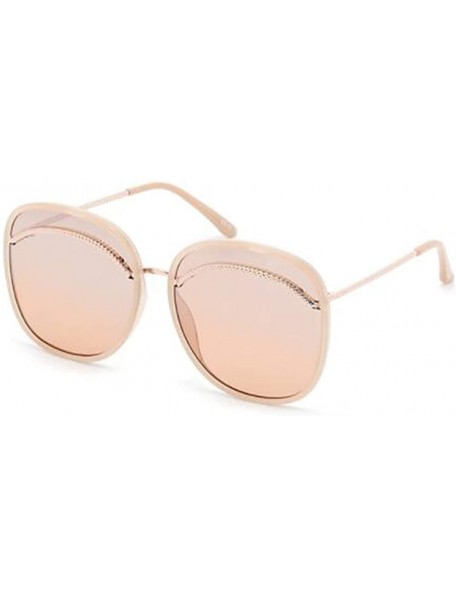 Aviator 2019 new sunglasses female - big frame eyebrow sunglasses big frame fashion sunglasses female - B - CP18SK273CS $81.46