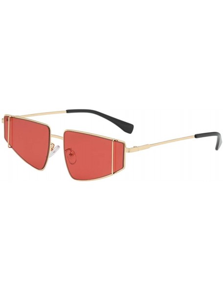 Oversized Fashion Man Women Irregular Shape Sunglasses Unisex Vintage Retro Style Glasses - Red - CI18UL7CC70 $11.11
