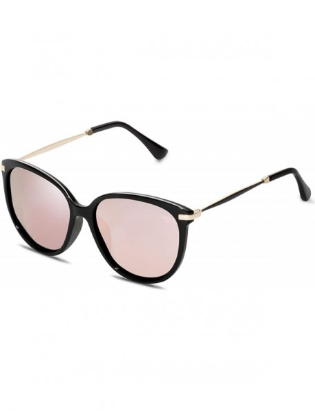 Square Classic Round Polarized Sunglasses Vintage Mirrored Glasses For Women - CH183MMORUY $16.01