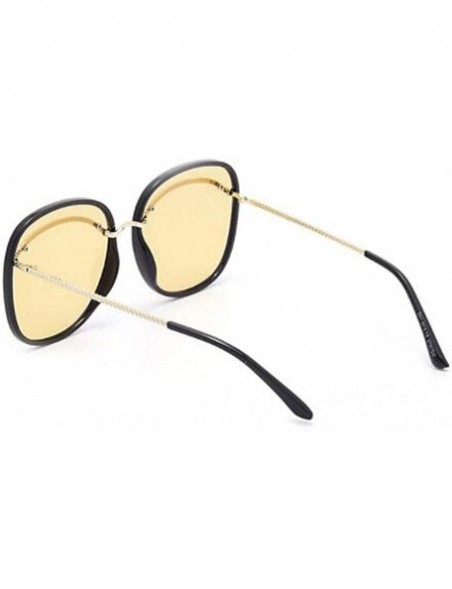 Aviator 2019 new sunglasses female - big frame eyebrow sunglasses big frame fashion sunglasses female - B - CP18SK273CS $42.76