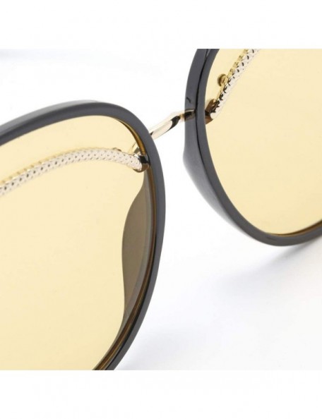 Aviator 2019 new sunglasses female - big frame eyebrow sunglasses big frame fashion sunglasses female - B - CP18SK273CS $42.76