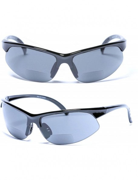 Sport Bifocal Reading Sunglasses Outdoor Readers - Polarized - Black - C118CZGGEAW $33.44