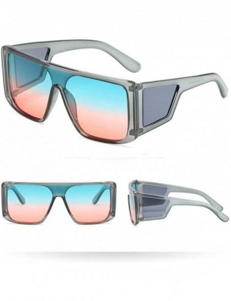 Rectangular Fashion Men Women Irregular Shape Sunglasses Glasses Vintage Retro Style Luxury Accessory (Multicolor) - F - CJ19...