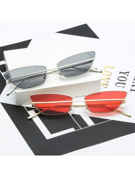 Goggle Trendy Metal Frame Sunglasses Vintage Ladies Cat Eye Sun Glasses Women Men Eyewear Female Male UV400 - 1 - CH18Y8GU858...