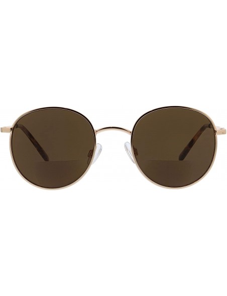 Round The Good Life Round Hideaway Bifocal Sunglasses- Gold/Tortoise- 49 mm + 2 - CJ18XDDG23L $17.51