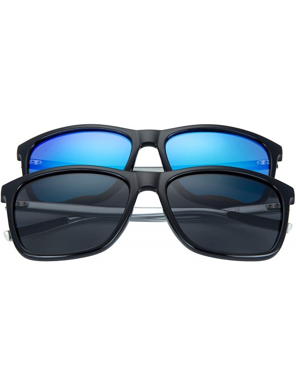 Square Unisex Polarized Sunglasses Classic Men Retro UV400 Brand Designer Square Al Mg Alloy Frame Sun glasses UV400 - C91948...