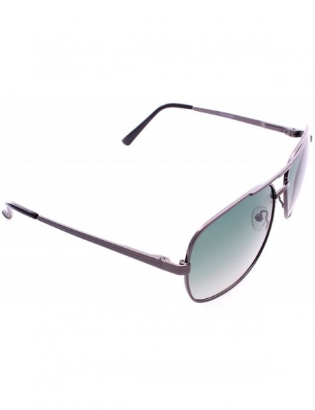Aviator Square Aviator Metal Sunglasses - Black Frame - CM12HSCQHAF $11.73