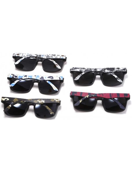 Square Eye-Catching Function Polarized Sunglasses for Men Matte Black Frame Fit Skull Zipper Case C12 - CM194OIGUHU $25.20