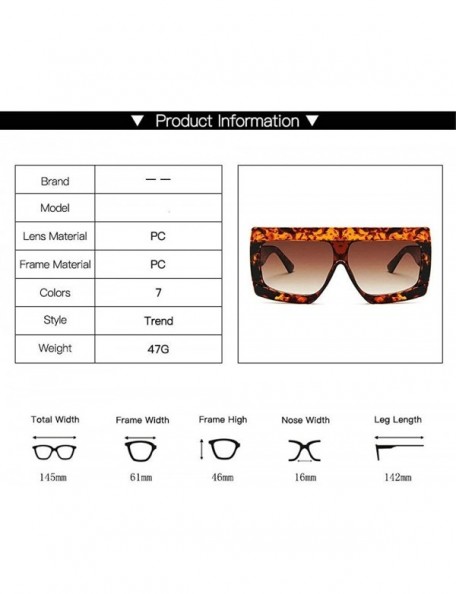 Square Futuristic Oversize Sunglasses Mirrored Fashion - Black - CQ18RQZHUKX $9.73