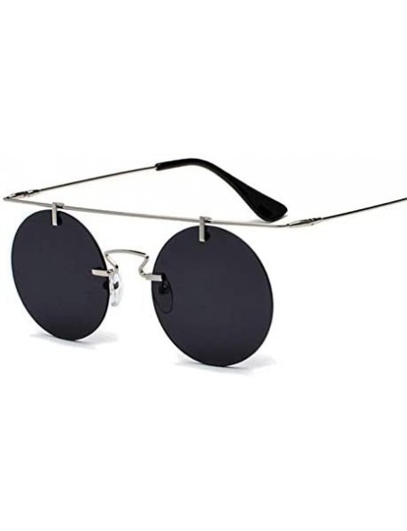 Rectangular Fashion Men Women Designer Glasses Classic Round Rimless Steampunk Sunglasses Vintage Eyewear - C2 - CG18Y48ZOXA ...
