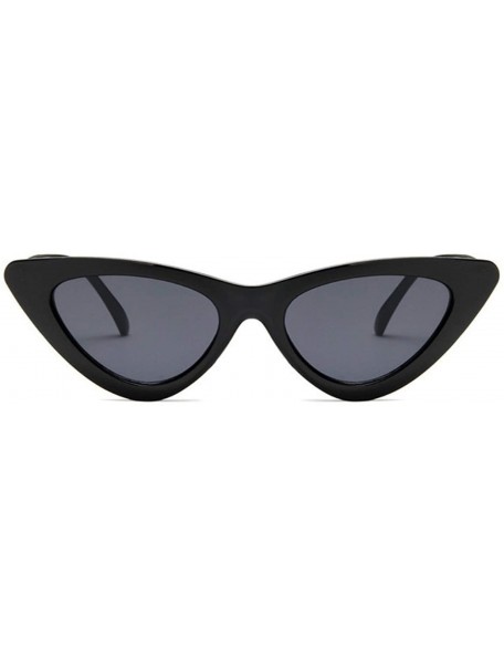 Goggle Retro Fashion Sunglasses Women Vintage Cat Eye Black White Sun Glasses UV400 Oculos - Black Pink - CQ1985HH4RX $25.43