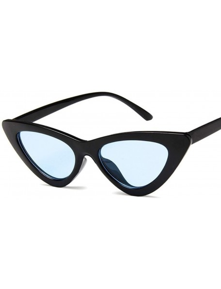 Goggle Retro Fashion Sunglasses Women Vintage Cat Eye Black White Sun Glasses UV400 Oculos - Black Pink - CQ1985HH4RX $25.43