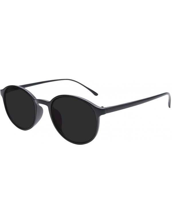 Square Outdoor Distance Polarized Myopia Sunglasses -4.25 Retro Round Frame Driving Nearsighted Glasses - Black - CJ198O8ZCRA...