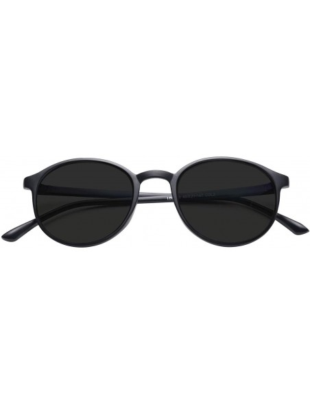 Square Outdoor Distance Polarized Myopia Sunglasses -4.25 Retro Round Frame Driving Nearsighted Glasses - Black - CJ198O8ZCRA...