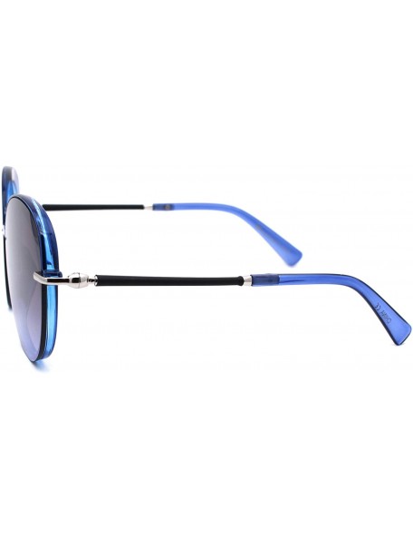 Butterfly Womens Designer Fashion Diva 90s Plastic Mod Sunglasses - Blue Smoke - CI18YIQ6TQH $10.22