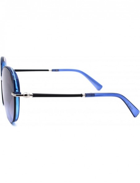 Butterfly Womens Designer Fashion Diva 90s Plastic Mod Sunglasses - Blue Smoke - CI18YIQ6TQH $10.22