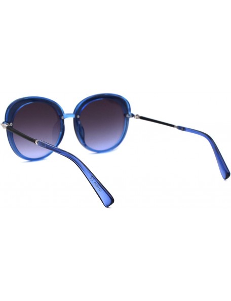 Butterfly Womens Designer Fashion Diva 90s Plastic Mod Sunglasses - Blue Smoke - CI18YIQ6TQH $10.22