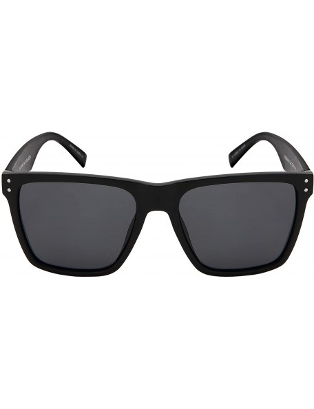 Square 80s Horned Rim Sunglasses for Men Women Square Sunglass Polarized Lens 541076 - CJ18M9QQDSZ $10.16