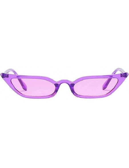 Aviator Women Vintage Cat Eye Sunglasses Retro Small Frame UV400 Eyewear Fashion Ladies - Purple - C818RZM2KGX $16.51
