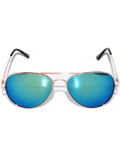 Aviator Classic Aviator Sunglasses Mix Spring Hinge Colored Frame Mirror 12pairs - CL12NRXAJXB $22.46