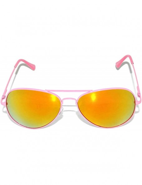 Aviator Classic Aviator Sunglasses Mix Spring Hinge Colored Frame Mirror 12pairs - CL12NRXAJXB $22.46