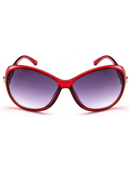 Oval Vintage Polarized Oval shape Sunglasses for Women Classic Designer Style UV400 Protection Frame - CW1960RZ678 $14.33