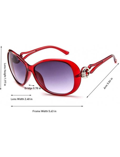 Oval Vintage Polarized Oval shape Sunglasses for Women Classic Designer Style UV400 Protection Frame - CW1960RZ678 $14.33