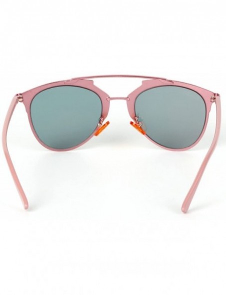 Aviator Fashion Women Full Metal Round Circle Mirror Driver Aviator Sunglasses 2012 - Pink - C112HP3HMUH $26.26