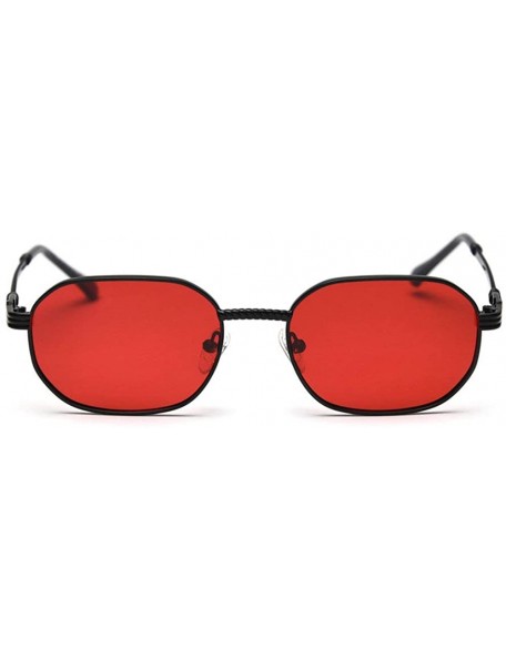 Square Vintage Small Frame Square Sunglasses Polarized Metal Sun Glasses 2020 Fashion Men Women Sunglasses UV400 - Red - CK19...