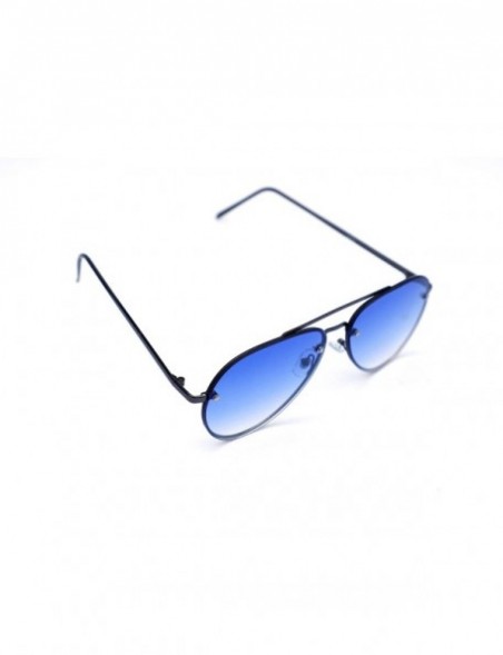 Aviator Stylish Aviator Sunglasses for Boys and Girls Blue Shade - CP18MET3XGN $18.80